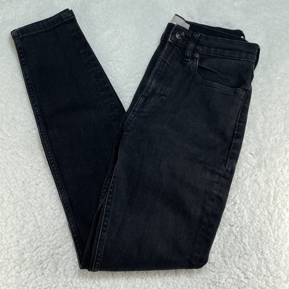Everlane Jeans Womens Sz 26 Tall Black HIgh Rise Ankle Skinny 26x29